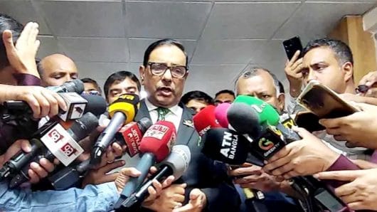 “সংলাপের সুযোগ নেই” পিটার হাসের সঙ্গে বৈঠক শেষে ওবায়দুল কাদের