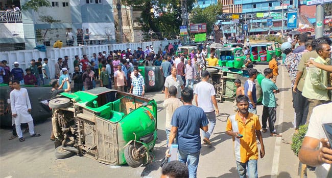 সিলেটে দফায় দফায় ব্যবসায়ী-অটোচালক সংঘর্ষ