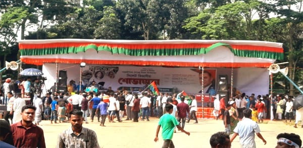 সিলেটে বিএনপির সমাবেশ শুরু, নেতাকর্মীদের ঢল