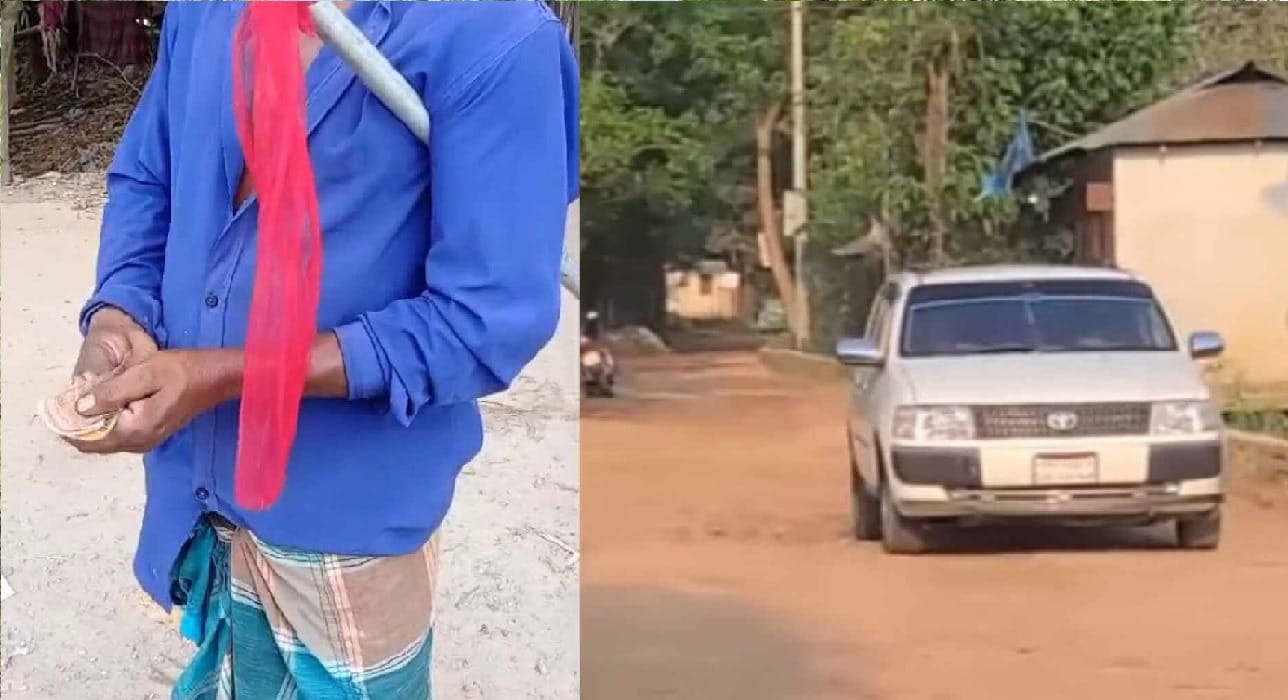 বিয়ানীবাজারে যানজট নিয়ন্ত্রণের নামে সড়কে প্রকাশ্যে চাঁদাবাজি