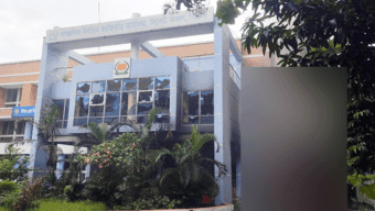 সিলেটে ক্ষতিগ্রস্ত নির্বাচন কার্যালয়ে সেবা ব্যাহত