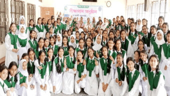 বাংলাদেশ গার্লস গাইড এসোসিয়েশন সিলেট অঞ্চলের ব্যাজ পড়ানো সম্পন্ন