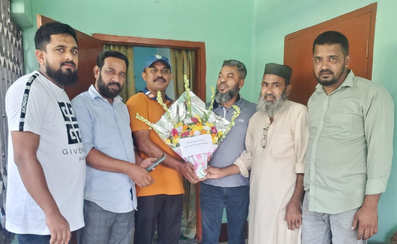 সাবেক চেয়ারম্যান এমদাদ হোসেন টিপুকে টিলাগড় বিএনপির নেতৃবৃন্দের শুভেচ্ছা