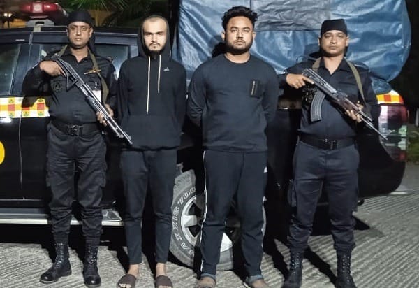 সিলেটে মাস্ক পরে মিছিলকারী ছাত্রলীগের দুই নেতা আটক
