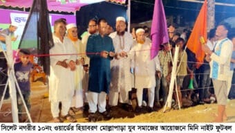 ১০নং ওয়ার্ডে মিনি নাইট ফুটবল   টুর্নামেন্টের শুভ উদ্বোধন