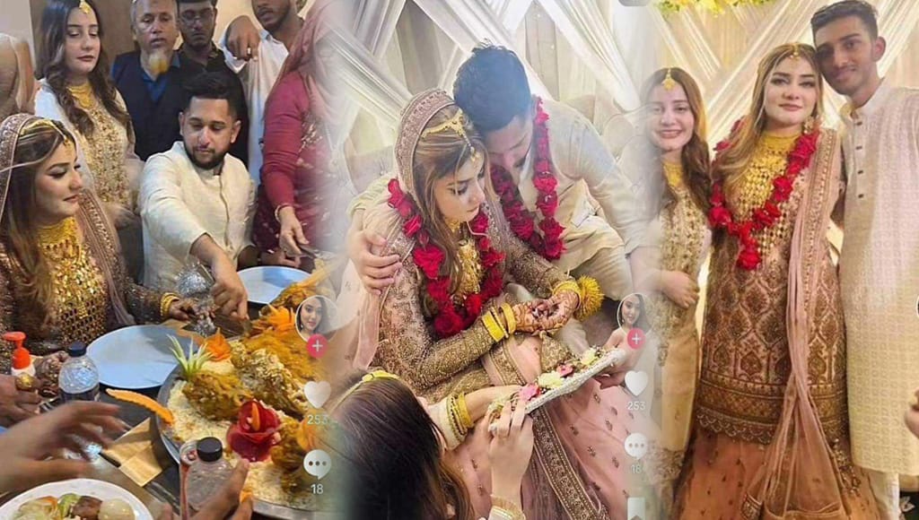 টিকটকার রাইসাকে বিয়ে করেছেন তৌহিদ আফ্রিদি