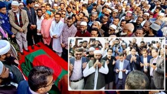 হারিছ চৌধুরী দেহাবশেষ নিজ গ্রামে ফের দাফন