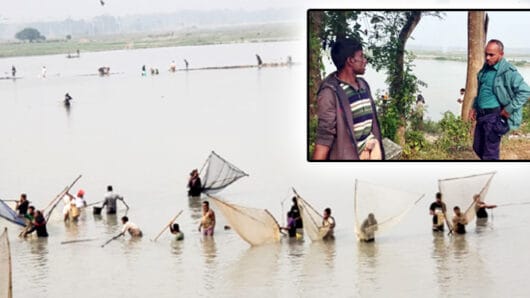 দক্ষিণ সুরমার মেদ্দী বিলের মাছ হরিলুট তাকিয়ে রইলো পুলিশ