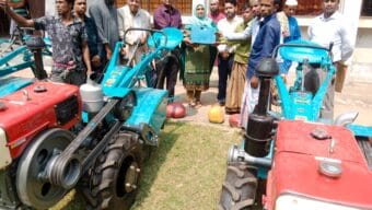 কানাইঘাটের কৃষকদের মাঝে ভর্তুকিতে বেড প্লান্টার বিতরণ