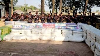 সিলেট সীমান্তে ২ কোটি টাকার ভারতীয় কাপড় জব্দ