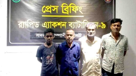 বিয়ানীবাজারে র‌্যাব-৯ এর অভিযানে বিদেশি মদসহ ৪ জন গ্রেপ্তার