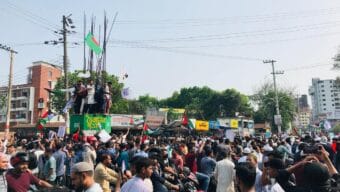 ইসরায়েলের গণহত্যার প্রতিবাদে উত্তাল সিলেট