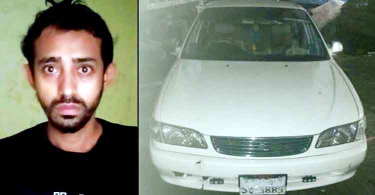 তামাবিল সড়কে ইয়াবা ও প্রাইভেটকারসহ গ্রেপ্তার ১