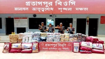 সিলেট সীমান্তে প্রায় দেড় কোটি টাকার চোরাই পণ্য জব্দ বিজিবি