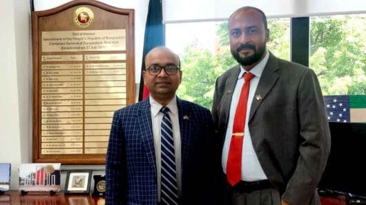 প্রবাসীদের স্বার্থ সংশ্লিষ্ট বিষয়ে নিউইয়র্ক বাংলাদেশ কনসাল জেনারেলের সাথে সাংবাদিক বুলবুল এর সৌজন্য সাক্ষাৎ
