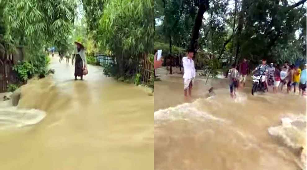 ভারি বৃষ্টিপাত ও পাহাঢ়ি ঢলে কানাইঘাটের বিভিন্ন এলাকা তলিয়ে গেছে