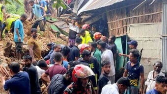 গোলাপগঞ্জে টিলা ধসে ২ সন্তানসহ মা-বাবার মৃত্যু