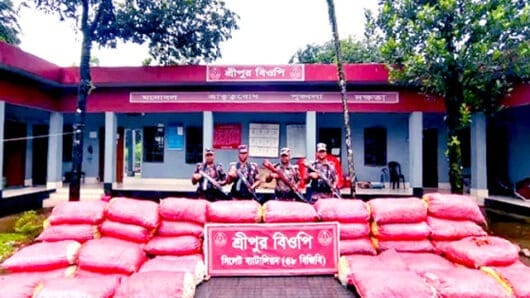 সিলেটে বিজিবি’র অভিযানে আড়াই কোটি টাকার ভারতীয় পণ্য আটক