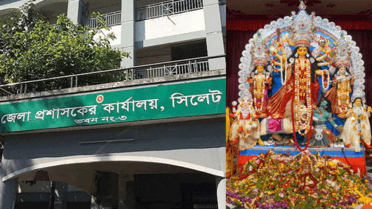 সিলেটে দুর্গাপূজায় কড়া নিরাপত্তা: আতশবাজি নিষিদ্ধ, মধ্যরাতে পুলিশের সতর্কবার্তা