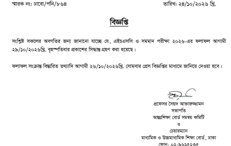 বৃহস্পতিবার প্রকাশিত হচ্ছে চলতি বছরের এইচএসসি পরীক্ষার ফল